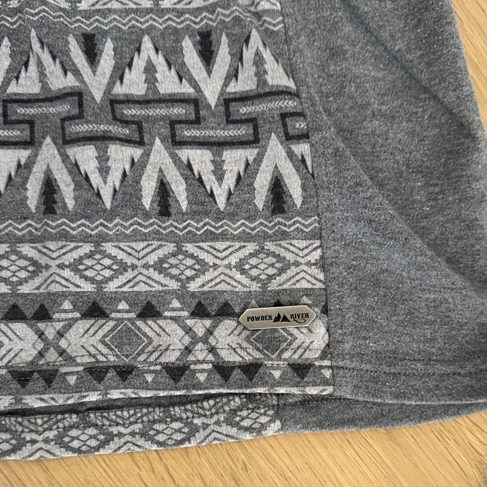Gray Patterned Zip-Up Sweater - Picture 6 of 6